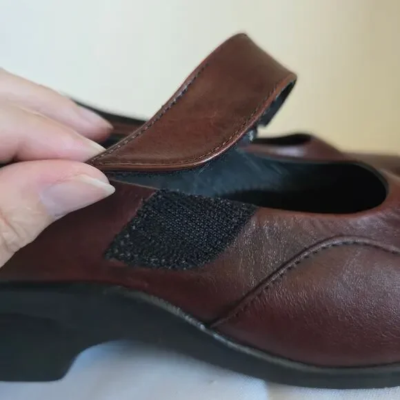 Portania Mary Jane Comfort Shoes Brown Size 8 Width F1/2 Made in Portugal - Picture 9 of 9